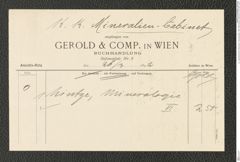 k.k. naturhistorisches Hofmuseum, Intendanzakten 1885-1896 (Hauer), Aktenzahl Z.352/1892, Seite 2